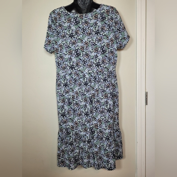 J. Jill Ditsy Floral Print Button Front Dress sz M 265031 - Picture 5 of 12